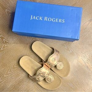 JACK ROGERS Gold Comfort Sandals 5.5